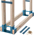 MOFEEZ Outdoor Firewood Log Storage Rack 2x4 Bracket Kit - Heavy-Duty
