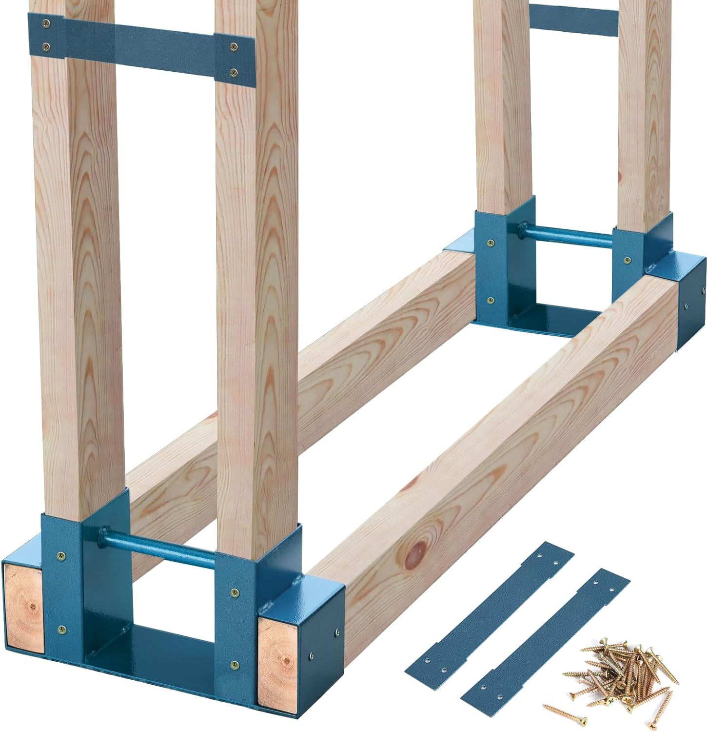 MOFEEZ Outdoor Firewood Log Storage Rack for Custom Lengths