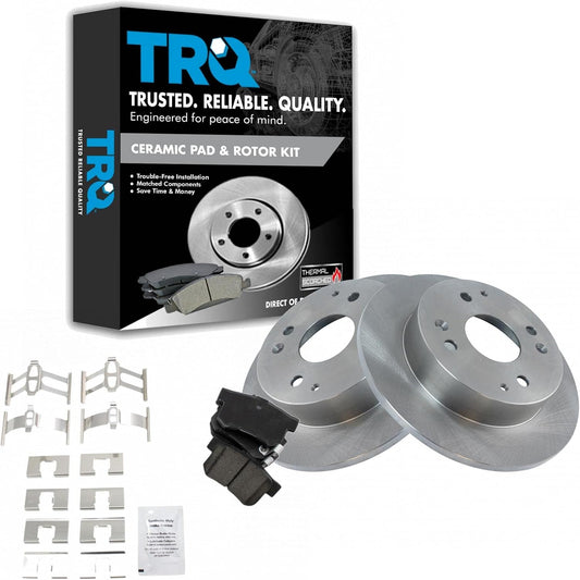 TRQ Rear Brake Pad & Rotor Kit for 1997 Acura CL & Honda Accord