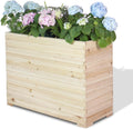 Wood Raised Garden Bed Rectangular Planter Box 39x28x15 - Tall