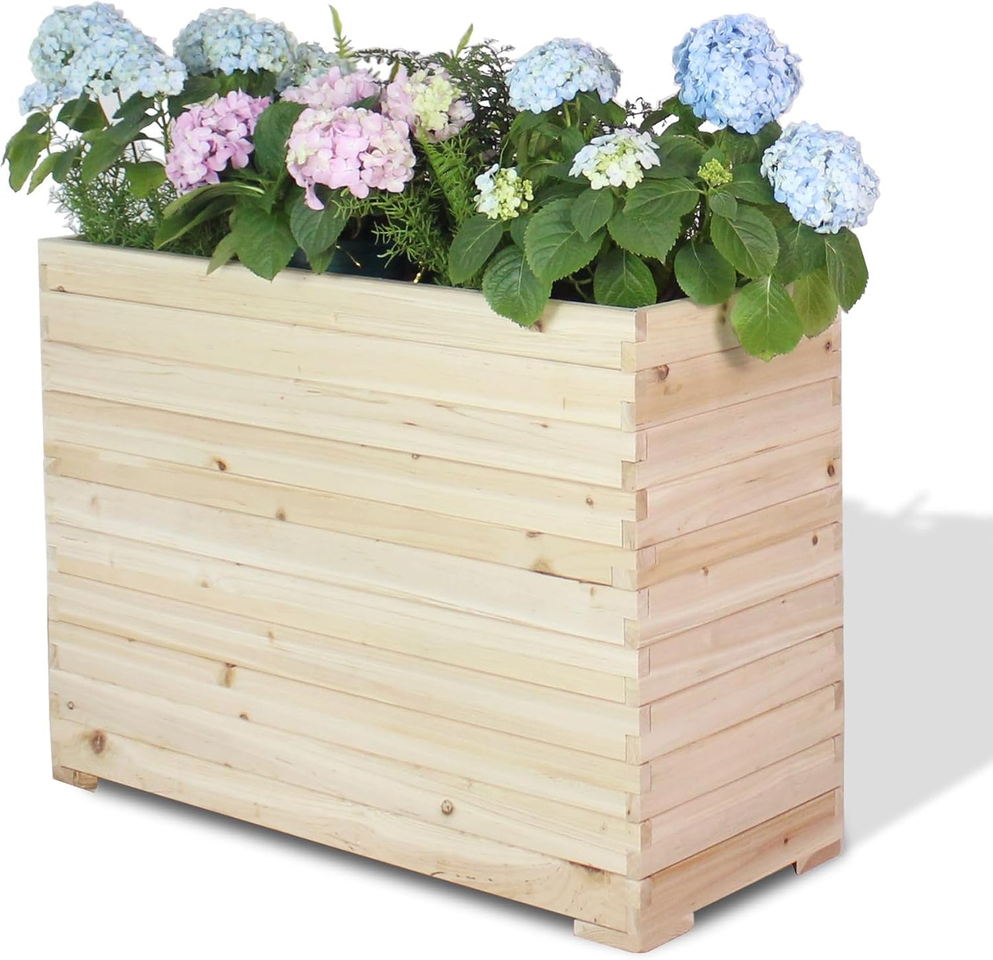 Wood Raised Garden Bed for Outdoor Plants and Herbs - 39x28x15