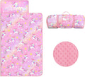 Kids Nap Mat Extra Large Sleeping Bag for Preschool - Removable Pillow
