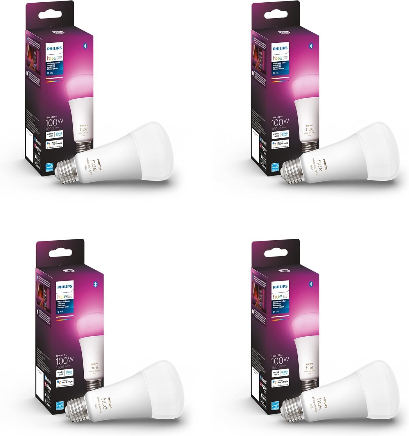 Philips Hue Smart 100W A21 LED Bulb - Color-Changing Light