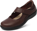 Women's Classic Comfort Mary Jane Flats - Breathable Leather Slip-On