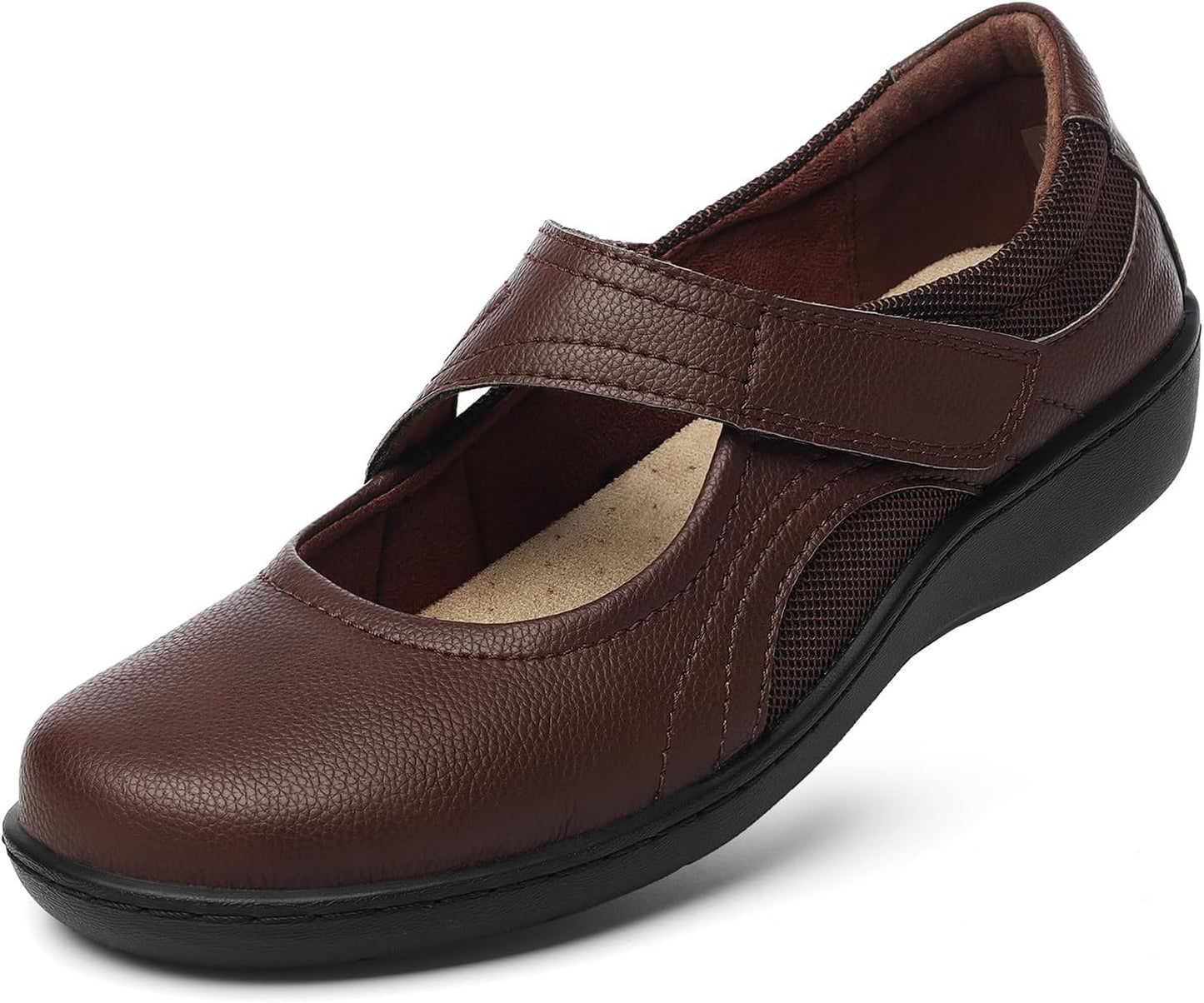 Women's Classic Comfort Mary Jane Flats for Casual Dress Wear