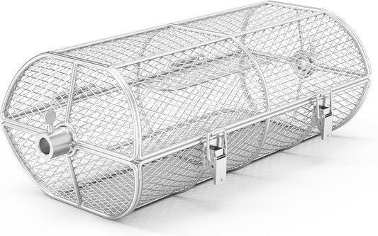 Universal Stainless Steel Rotisserie Grill Basket for Perfect Fries