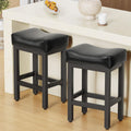 Counter Height Bar Stools Set of 2 24 in - Sturdy Bonded Leather