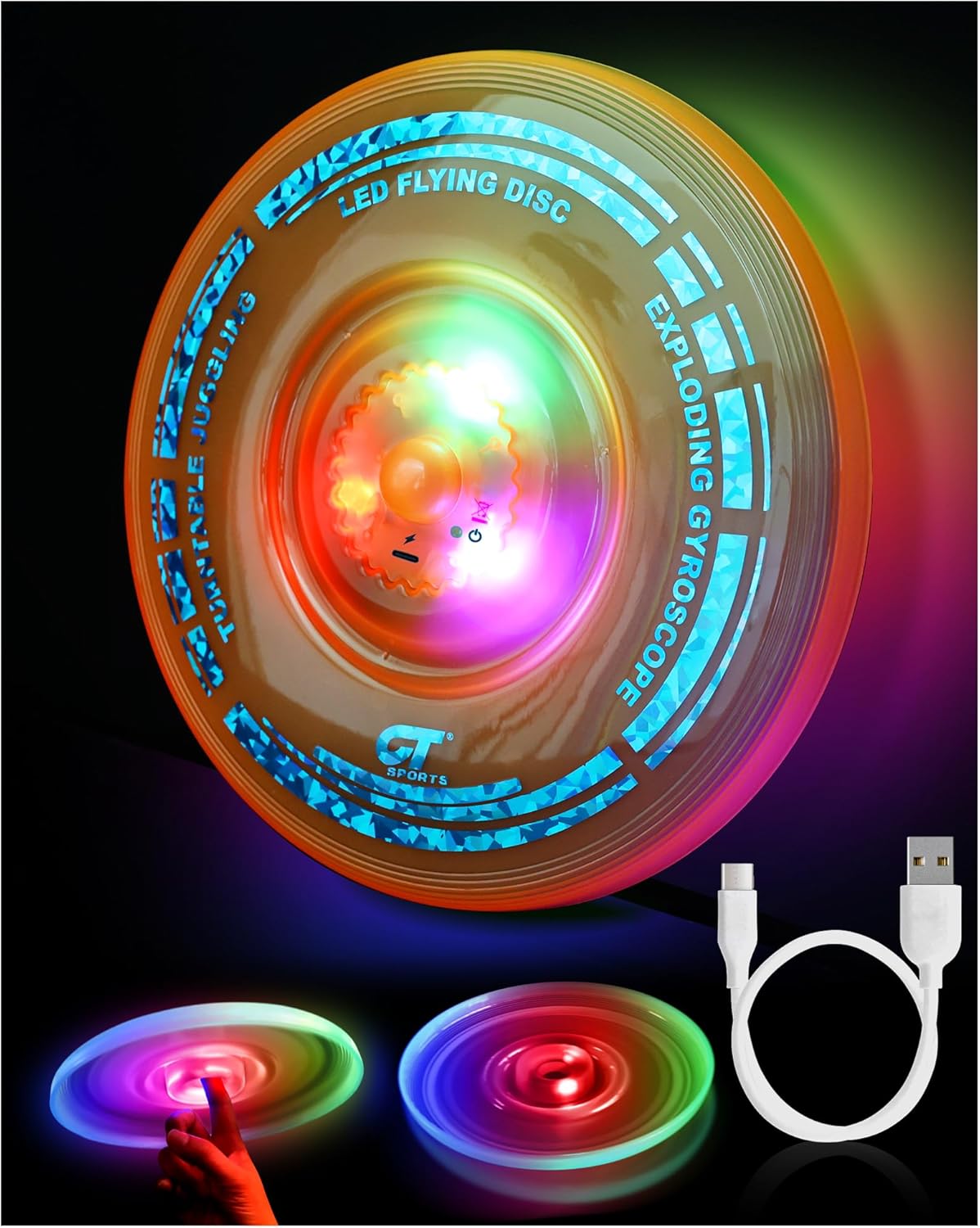 CT SPORTS 3-in-1 LED Flying Disc - Fun for All Ages!