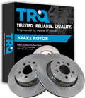 TRQ Rear Brake Rotors Set Vented Compatible with 2003-2014 Volvo XC90