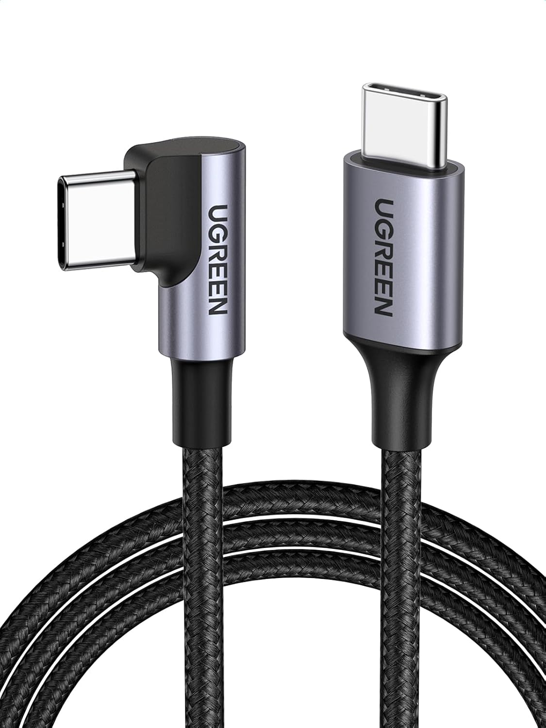 UGREEN 6.6ft 90 USB C Cable 2-Pack - Faster Charging
