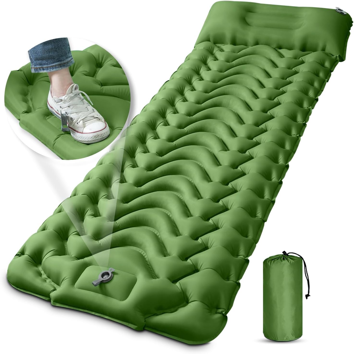 MEETPEAK Inflatable Camping Mat: 4 Thick Comfort