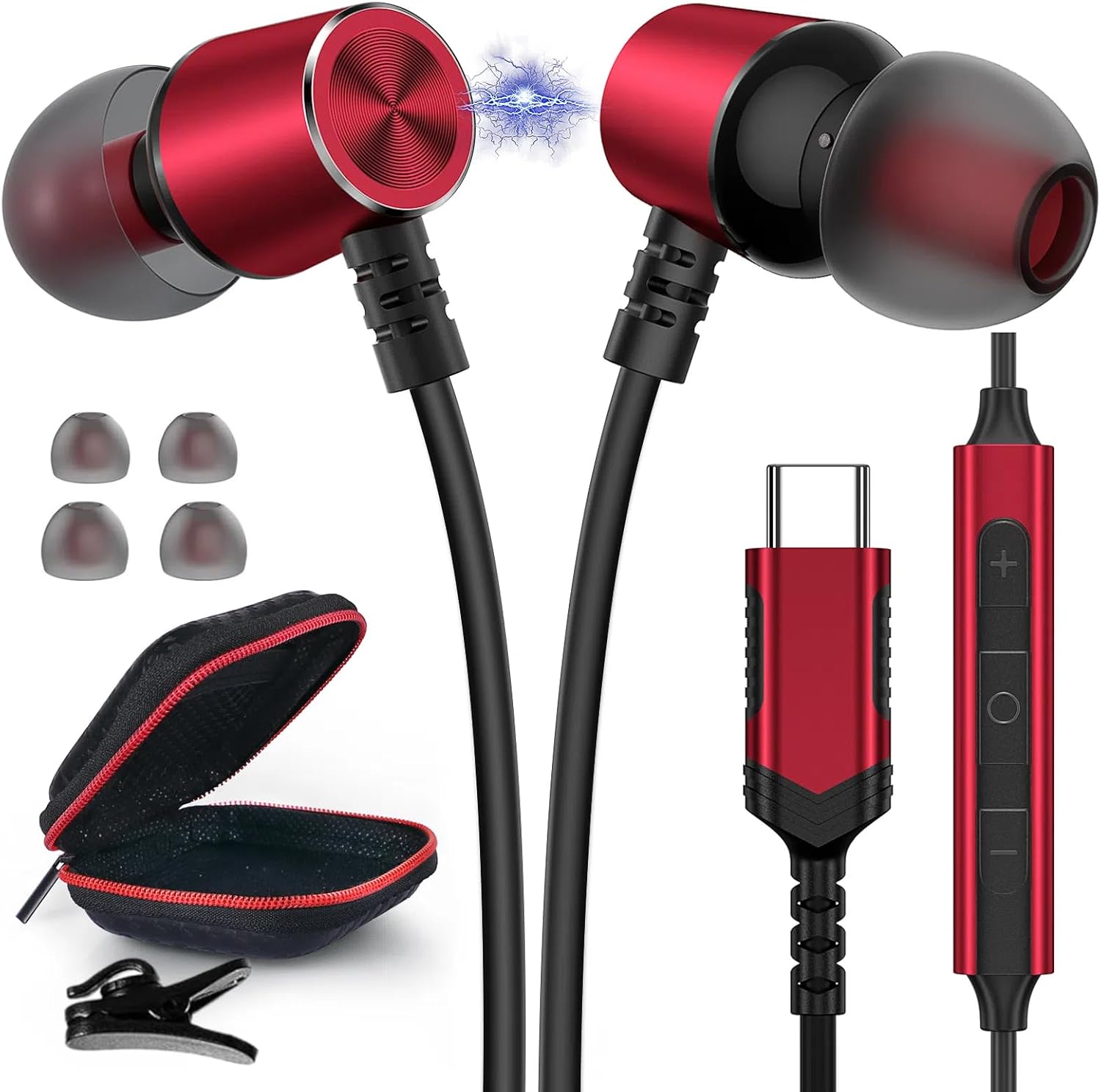 USB C Magnetic Earbuds - Noise Cancel In-Ear Headset by TITACUTE