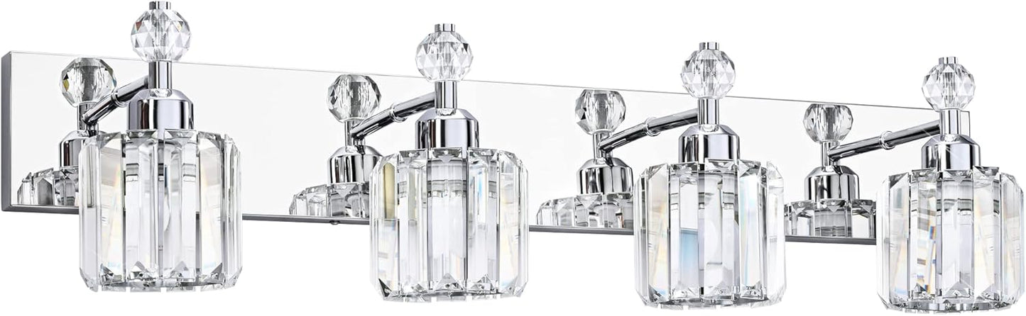 Modern Crystal Bathroom Vanity Light for Elegant Spaces