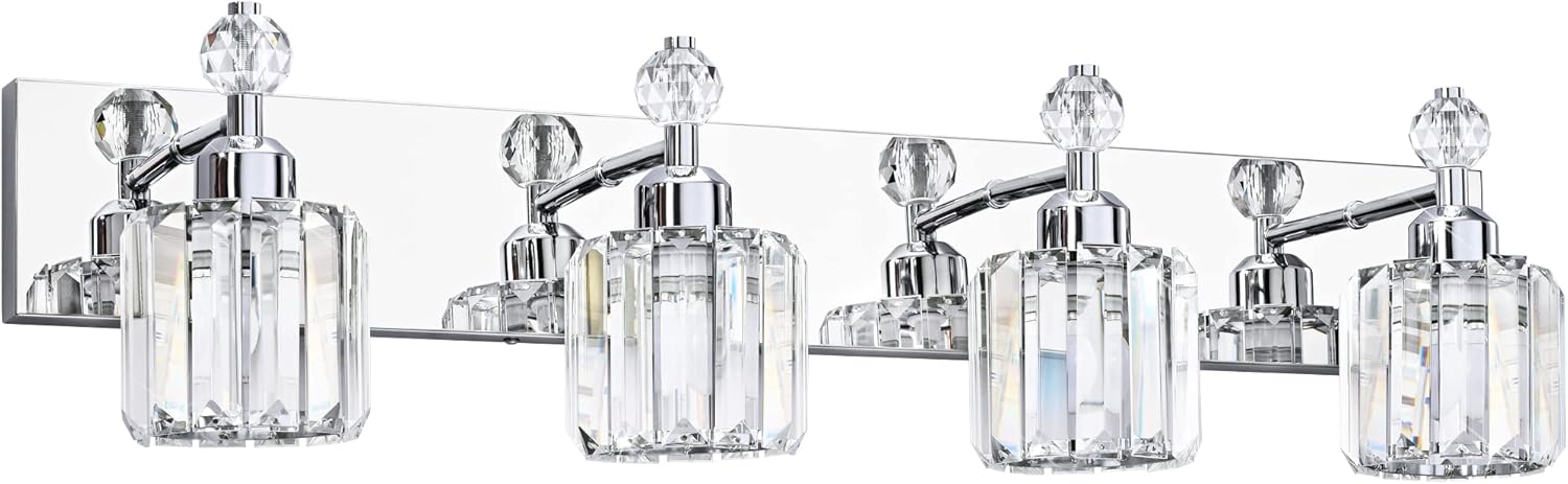 Modern Crystal Bathroom Vanity Light for Elegant Spaces