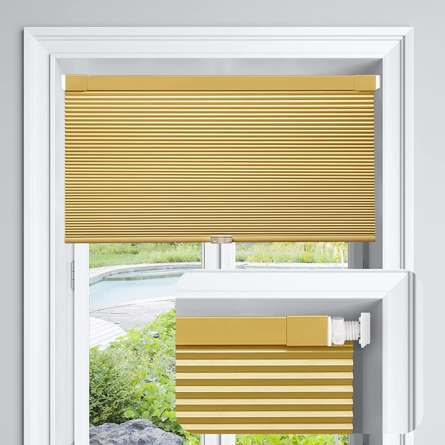 LazBlinds Cordless Cellular Shades for Blackout and Privacy