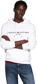 Men's Medium Weight Fleece Hoodie Pullover with Embroidered Logo