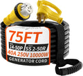 40 Amp Generator Cord 75FT RV Extension Cord with Twist Lock