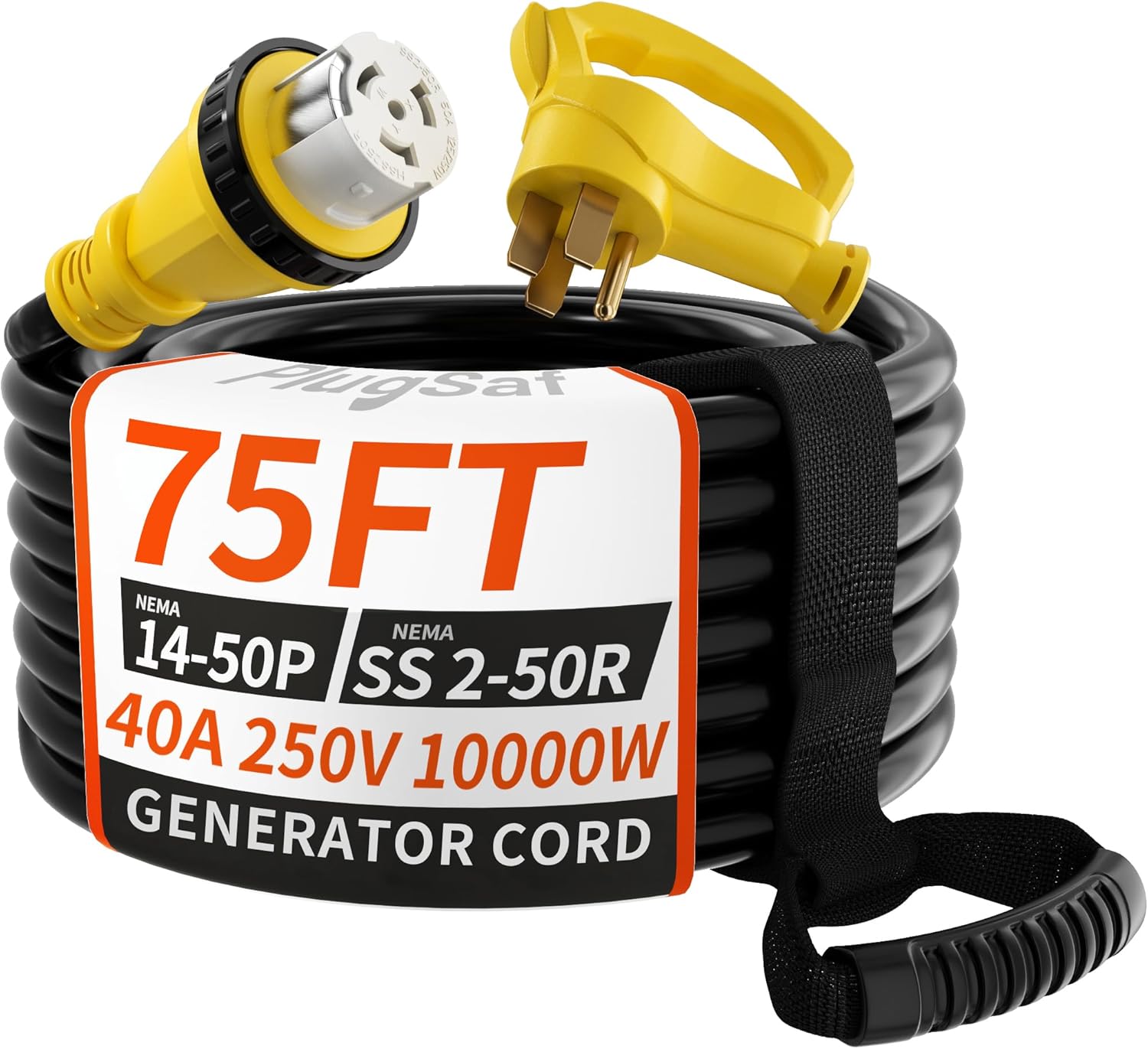 40 Amp Generator Cord 75FT Heavy Duty RV Extension Cable
