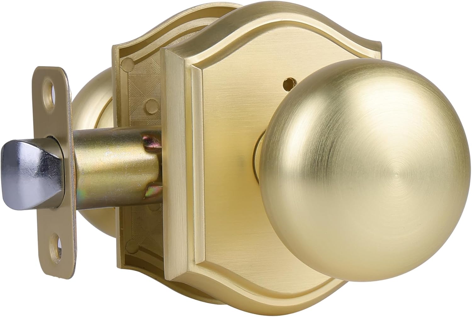 Classic Decorative Satin Brass Privacy Door Knob for Bedrooms