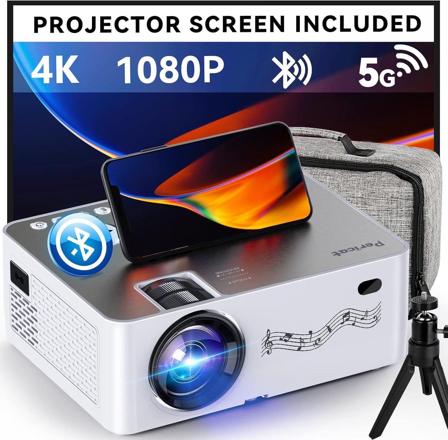 Ultimate 1080P WiFi Projector Bundle