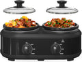 Double Slow Cooker Dual Crock Buffet Server - Compact Entertaining