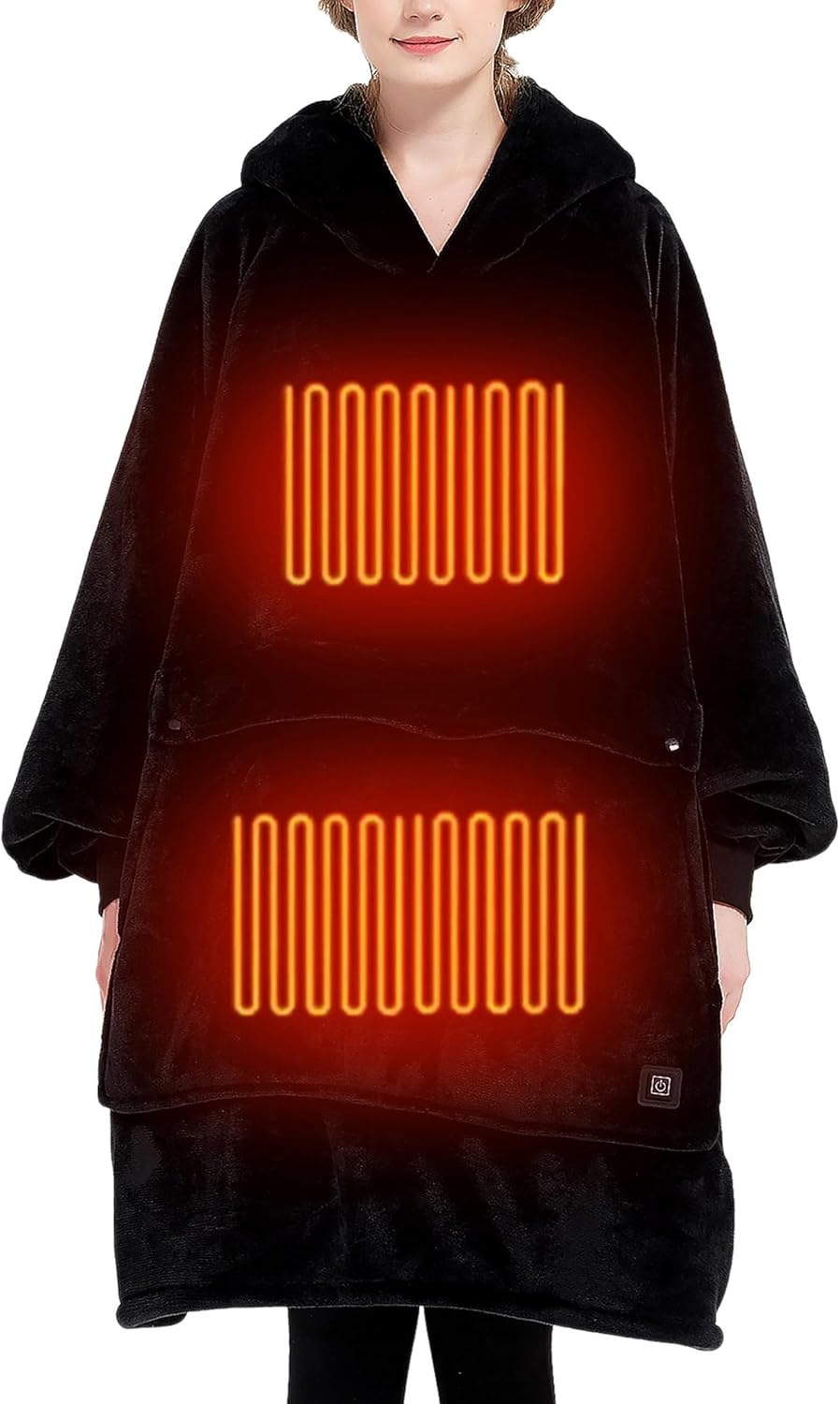 KFUBUO Heated Hoodie Blanket - Cozy Portability