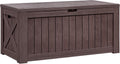 Resin Deck Box 120 Gallon Waterproof Outdoor Storage - Large Capacity
