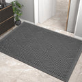 Sturdy Front Door Mat Charcoal - Absorbent, Non-Slip Welcome Mat