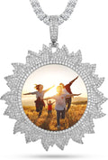Customized Picture Necklace Personalized Circle Photo Pendant