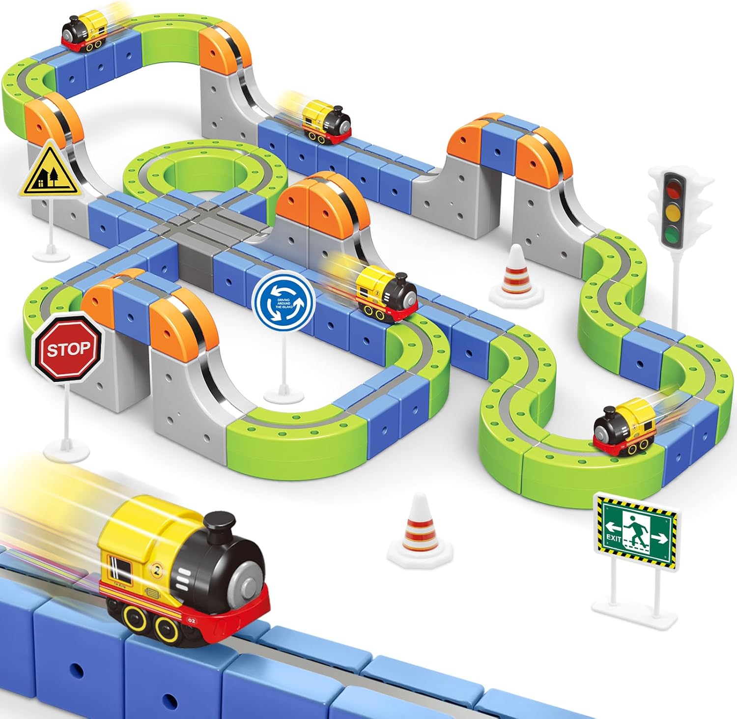Magnetic Track Car Toys Set for Kids - 101PCS Fun Race Track