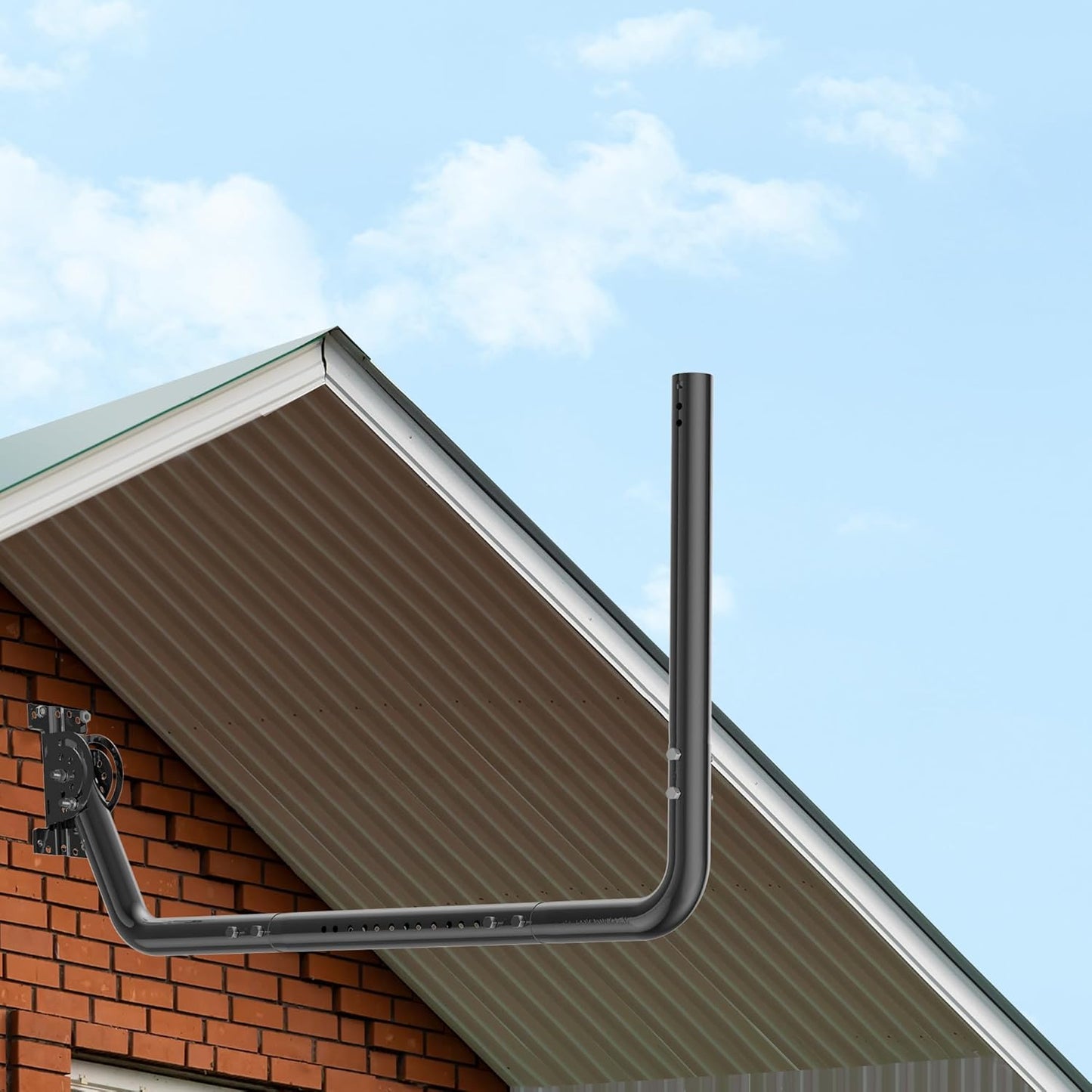 Long Wall Antenna Mount with Adjustable Pipe for Outdoor Use