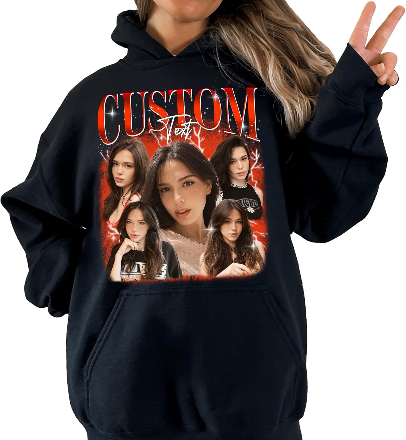Custom Retro Graphic Hoodie by Nazenti