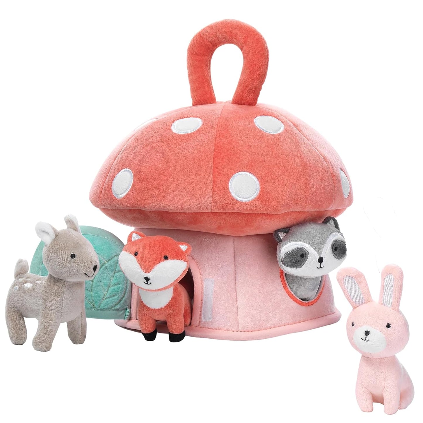 Interactive Mushroom House Set with Plush Toys