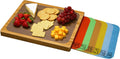 Bamboo Premium Wood Cutting Board with 7 Color-Coded Mats