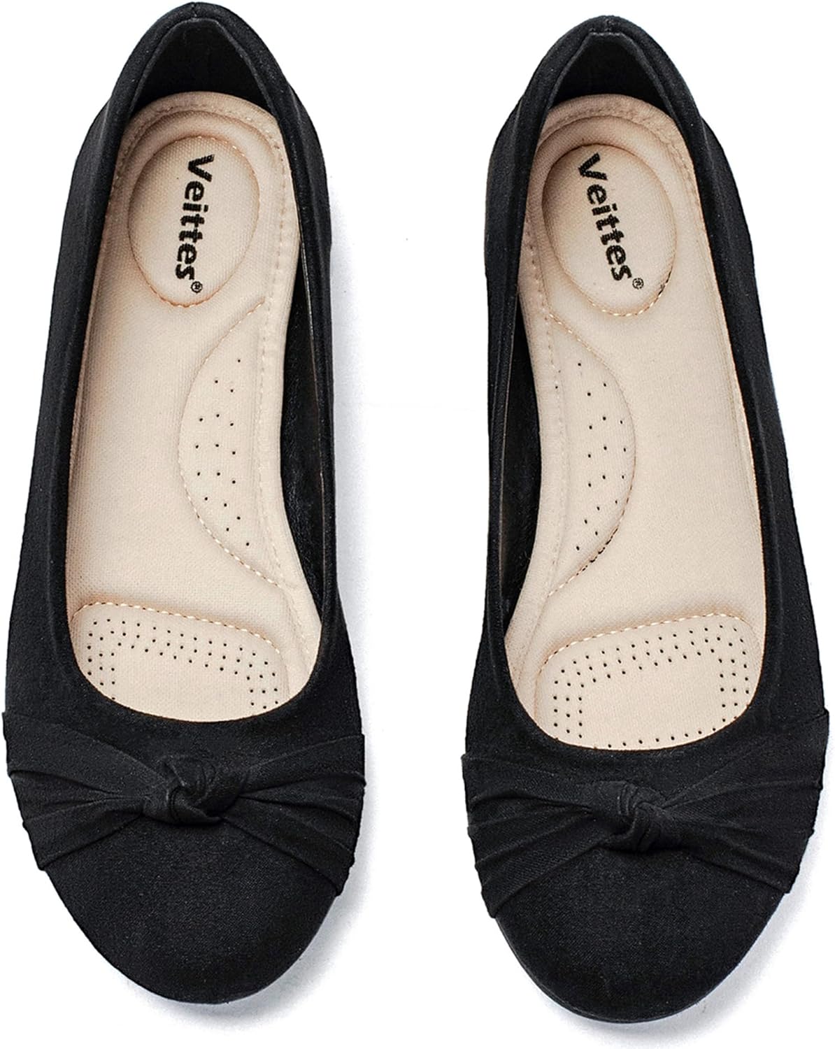 Veittes Women's Wide Width Flat Shoes for Comfort and Style