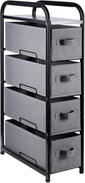 MAX Houser 4 Drawer Narrow Dresser Fabric Storage Tower - Slim