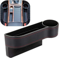 Car Seat Gap Filler Organizer Between Front Seat - PU Leather Console