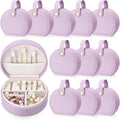 Weysat 12 Pack Travel Jewelry Case Bulk Mini Leather Boxes - Compact