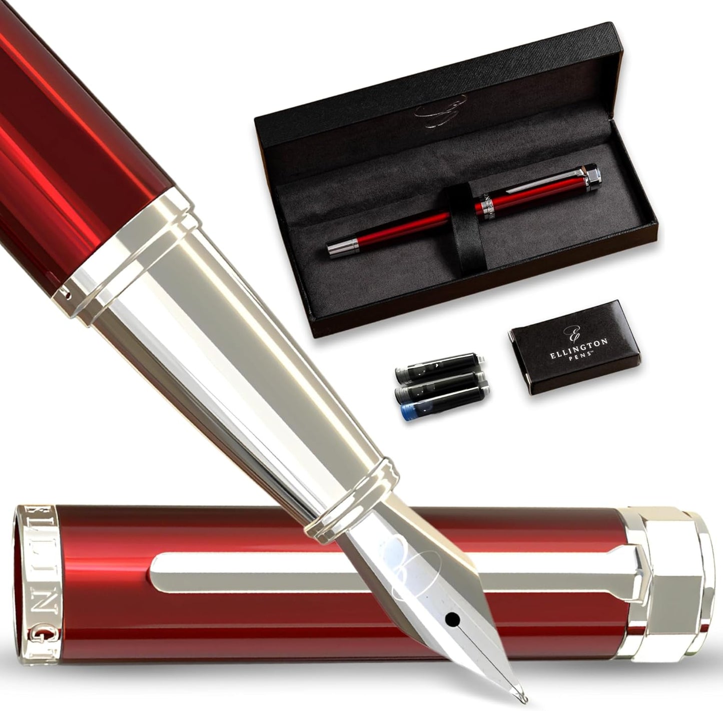 Luxury Fountain Pen Set for Writing - Smooth Medium Nib Gift