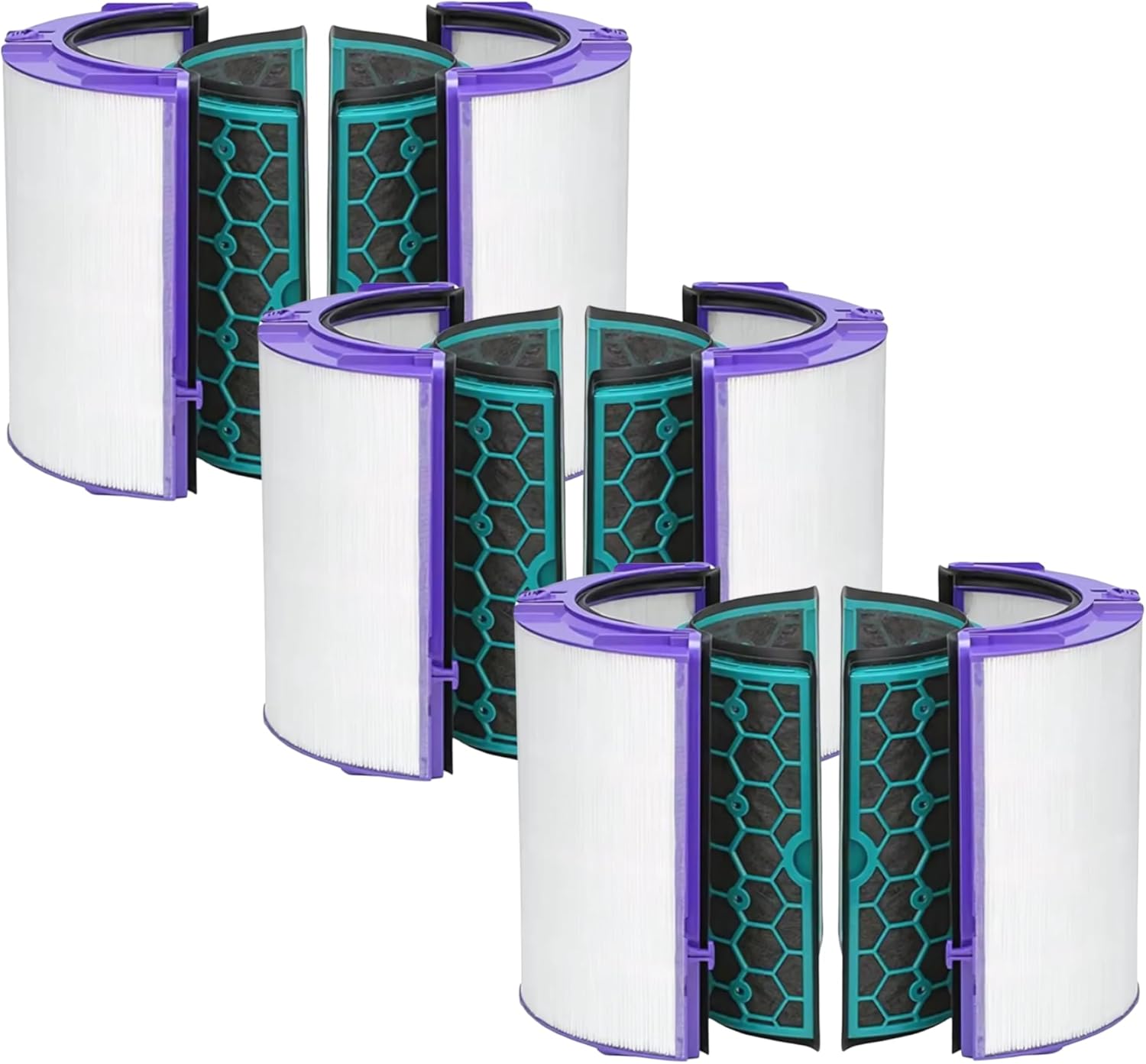 Nispira 3-Pack HP04 Filter for Dyson Air Purifier