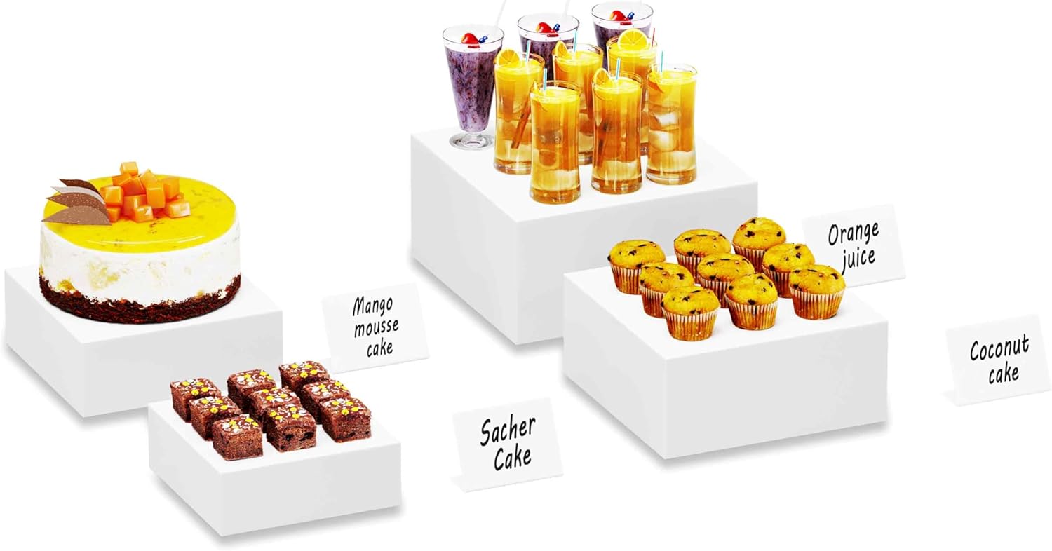 4PSC Buffet Risers for Elegant Food Display and Organization