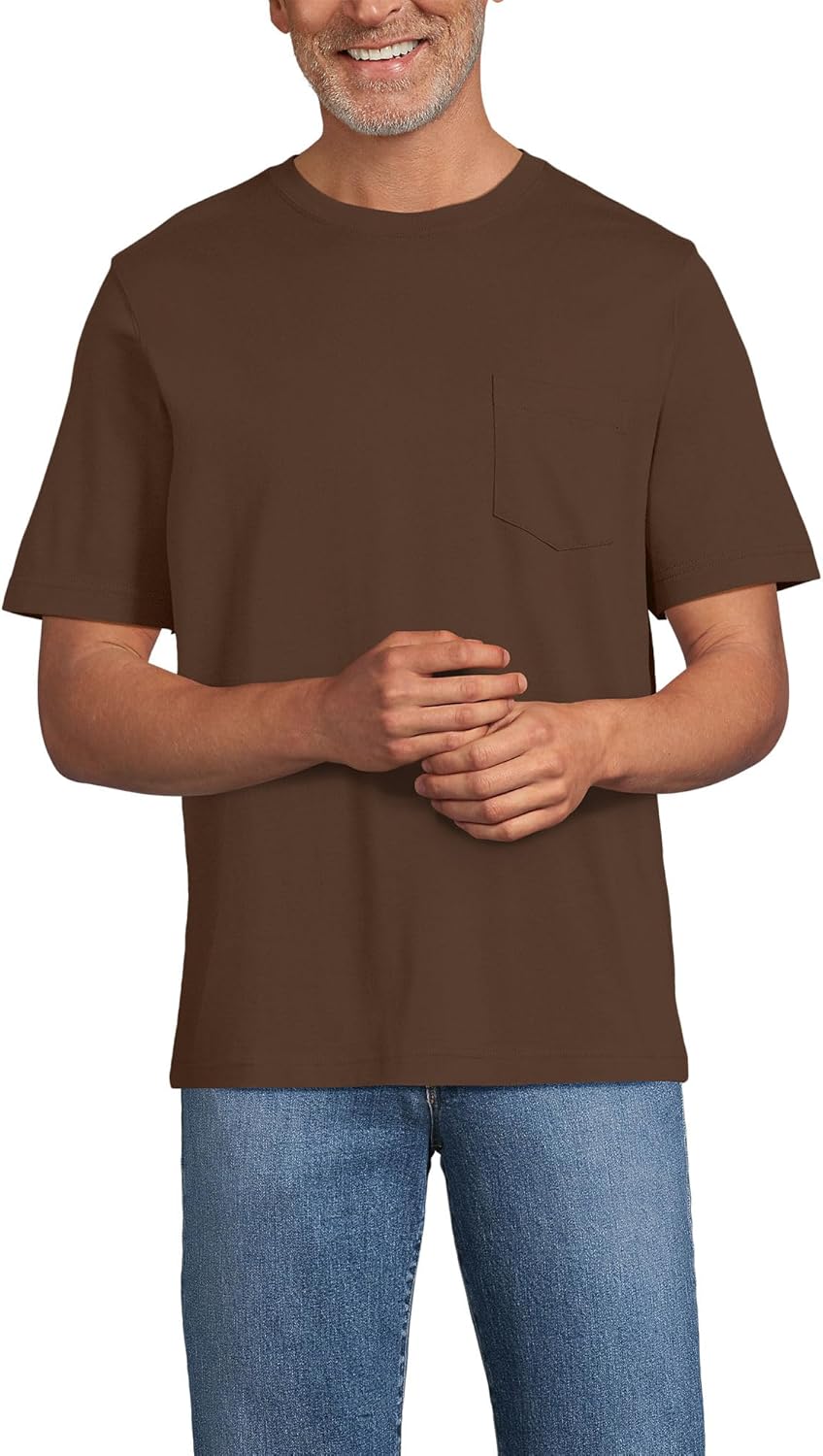 Lands' End Men's Super-T Short Sleeve T-Shirt with Pocket Review