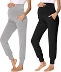 fitglam Women's Maternity Over Belly Lounge Joggers - Comfortable