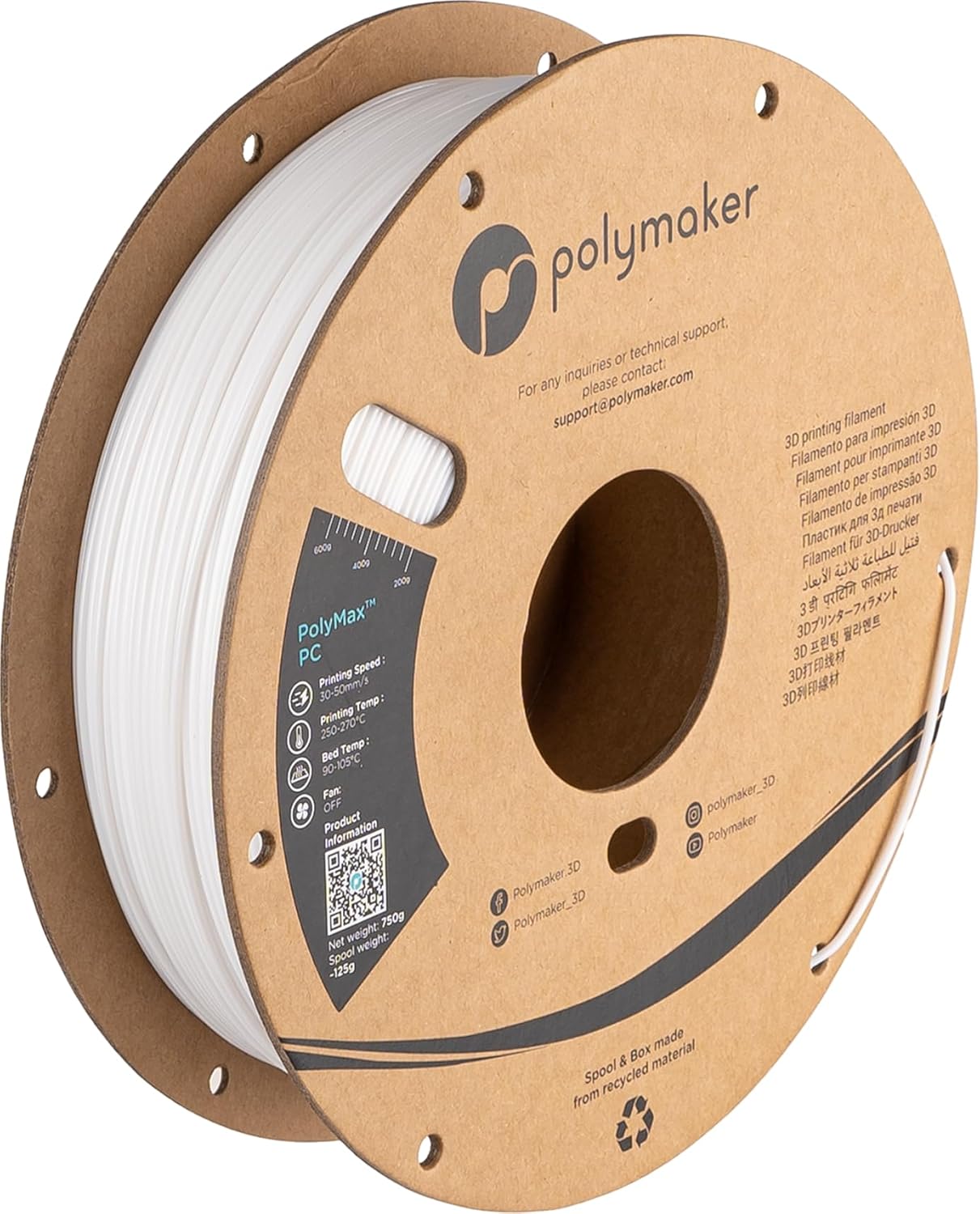 Polymaker Polymax Tough PC Filament 1.75mm for 3D Printing