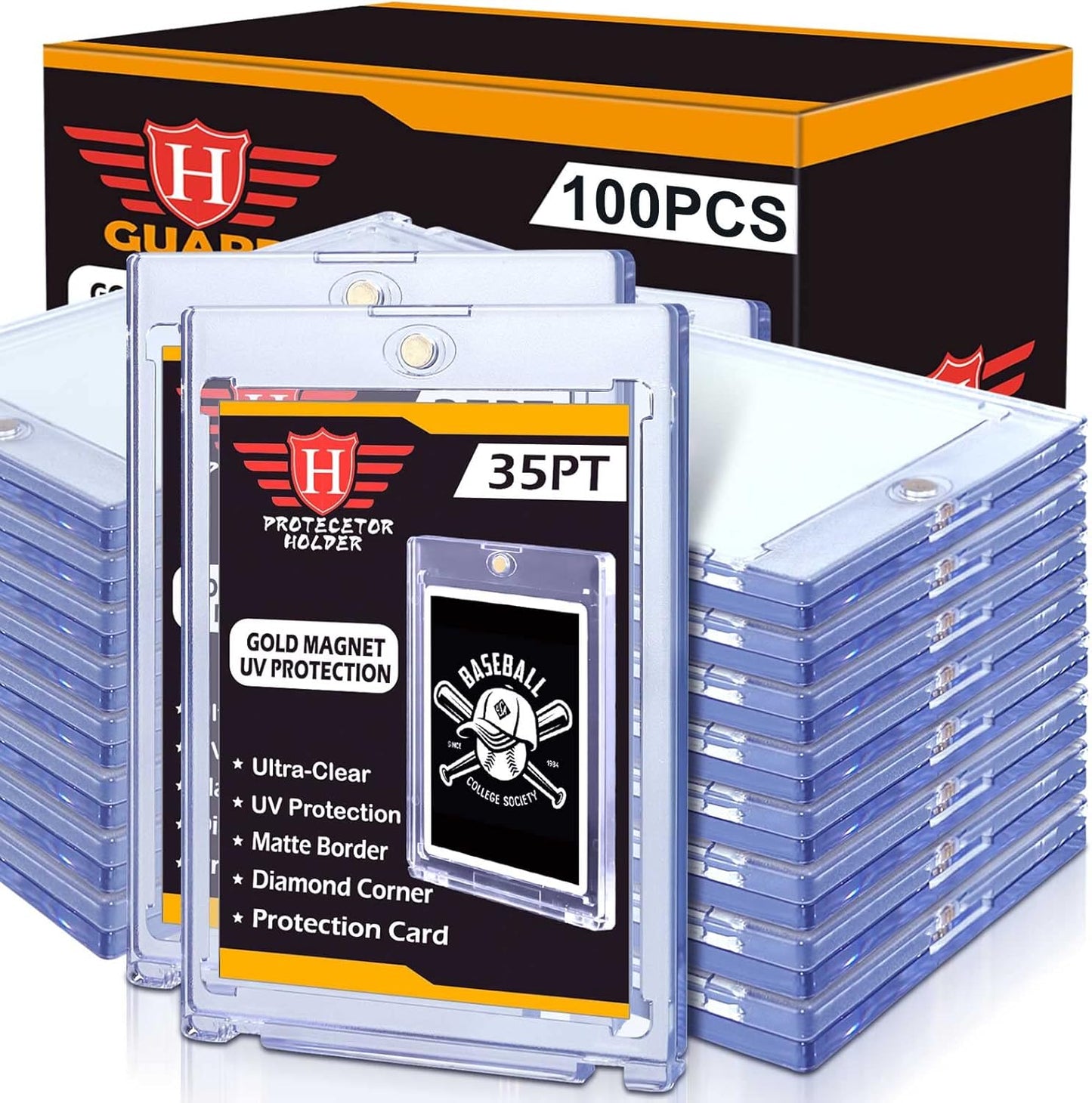 100ct Magnetic Card Holders for Trading Cards - Perfect Protection