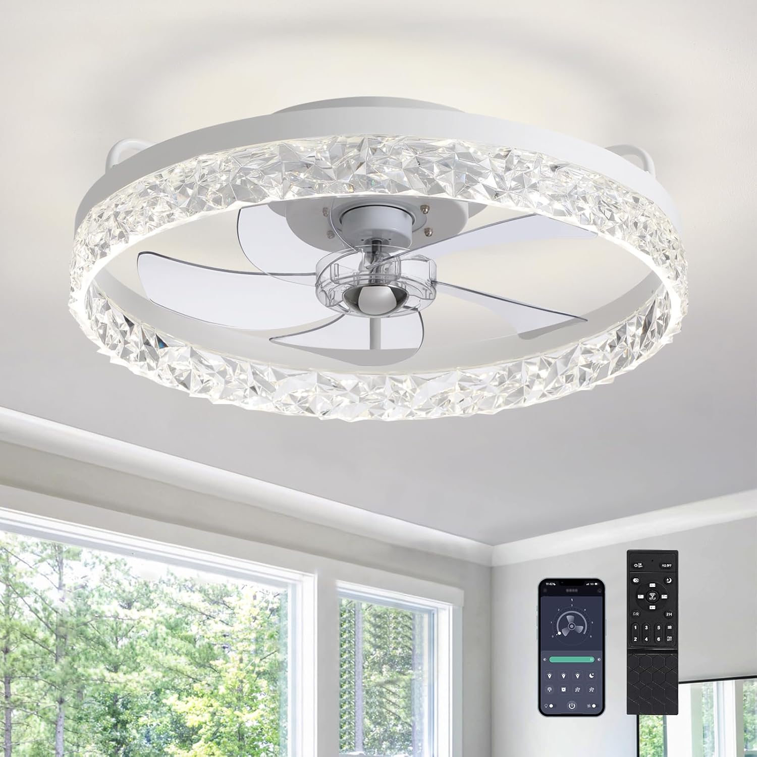 Modern Ceiling Fan with Lights and Remote for Any Room