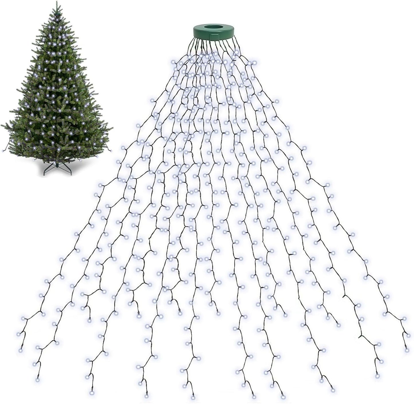 BOLWEO Christmas Tree Lights for 8 ft Tree - 592LED