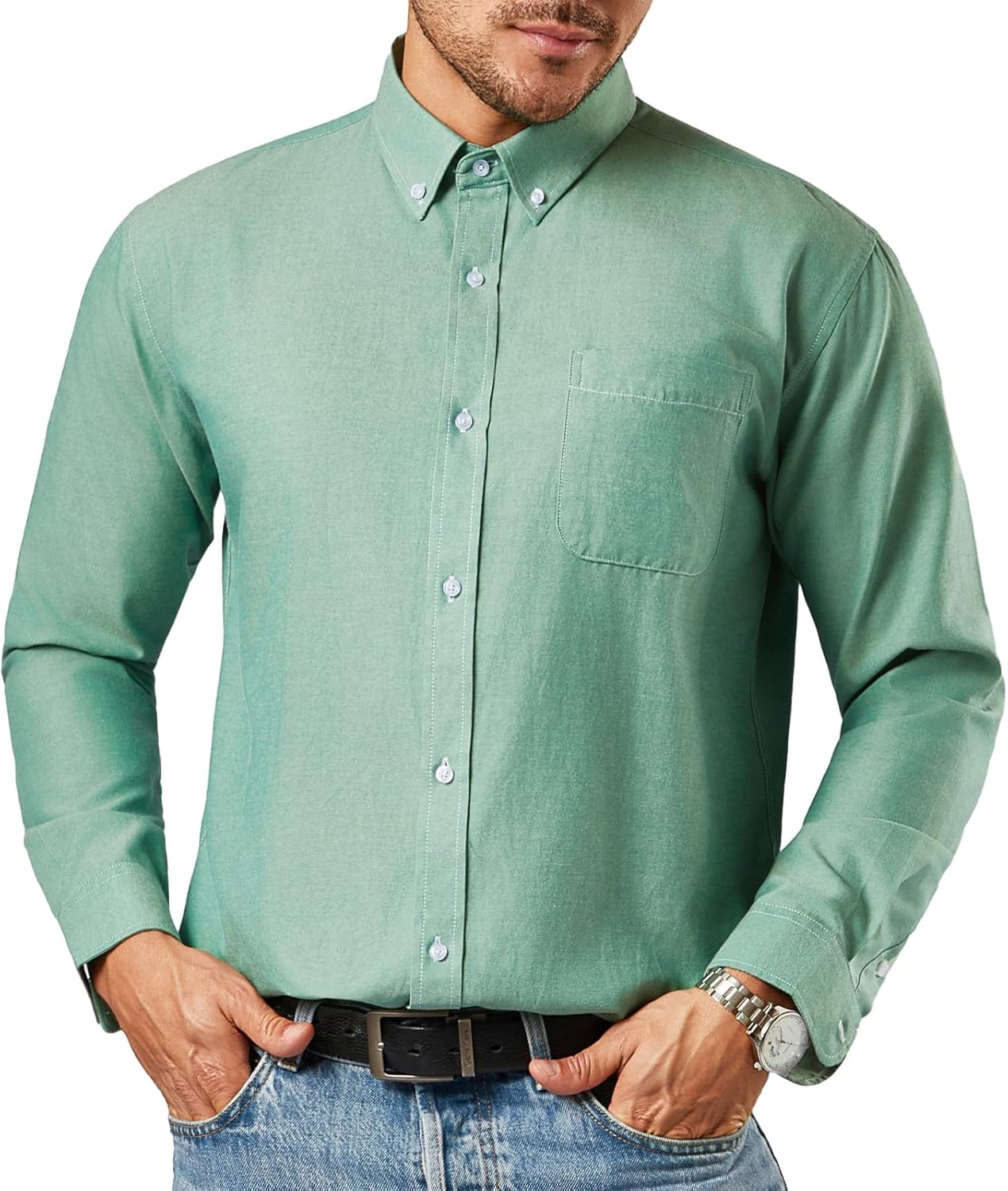 Oxford Dress Shirts for Men Big and Tall - Comfortable Fit