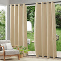 RYB HOME Windproof Outdoor Curtains 52x108 - Heavy Blackout Drapes