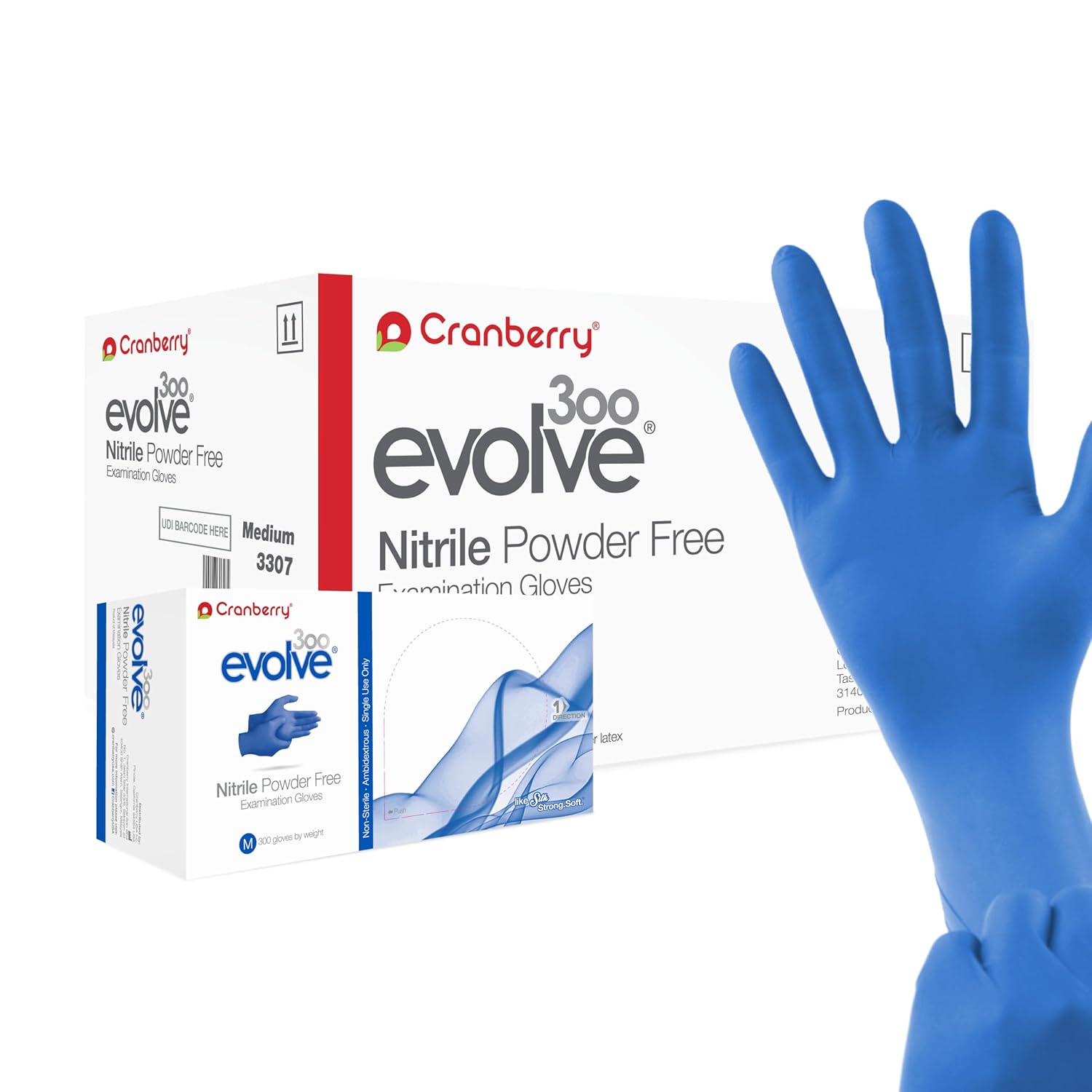 Cranberry Evolve Nitrile Powder Free Exam Gloves for Comfort